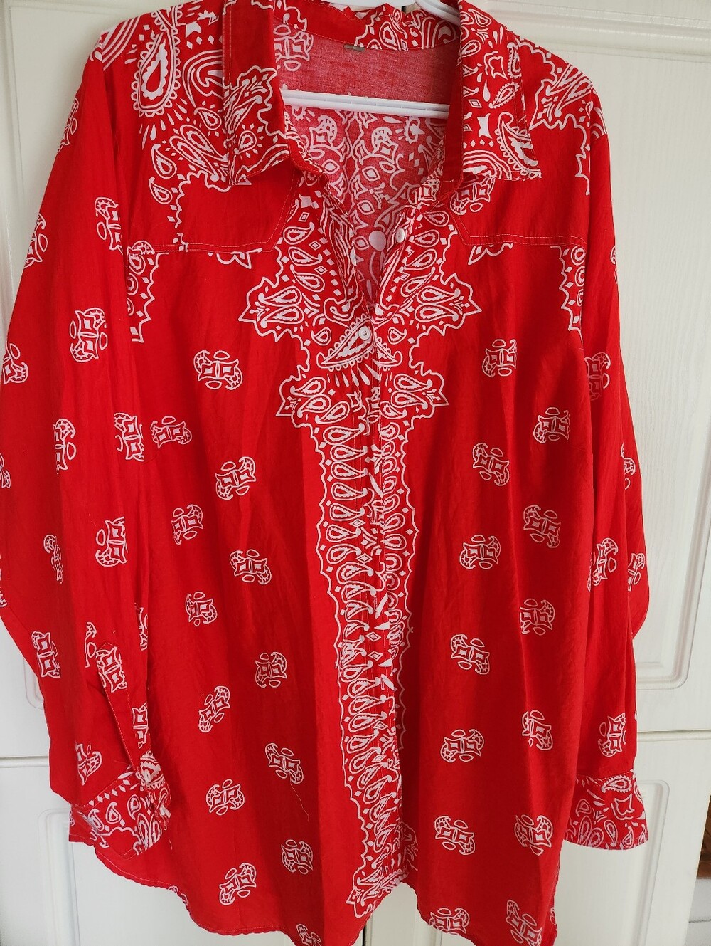 COTTON Bandana Button Up Oversized